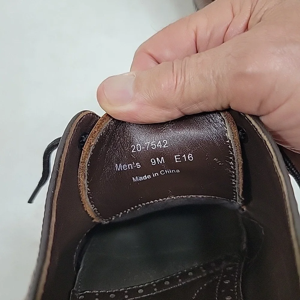 Johnston & Murphy Men's Brown Cap Toe Oxford Dress Shoes Size 9M Leather